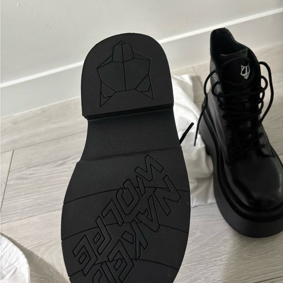 Naked Wolfe Black Platform Ankle Boots - Picture 7 of 15